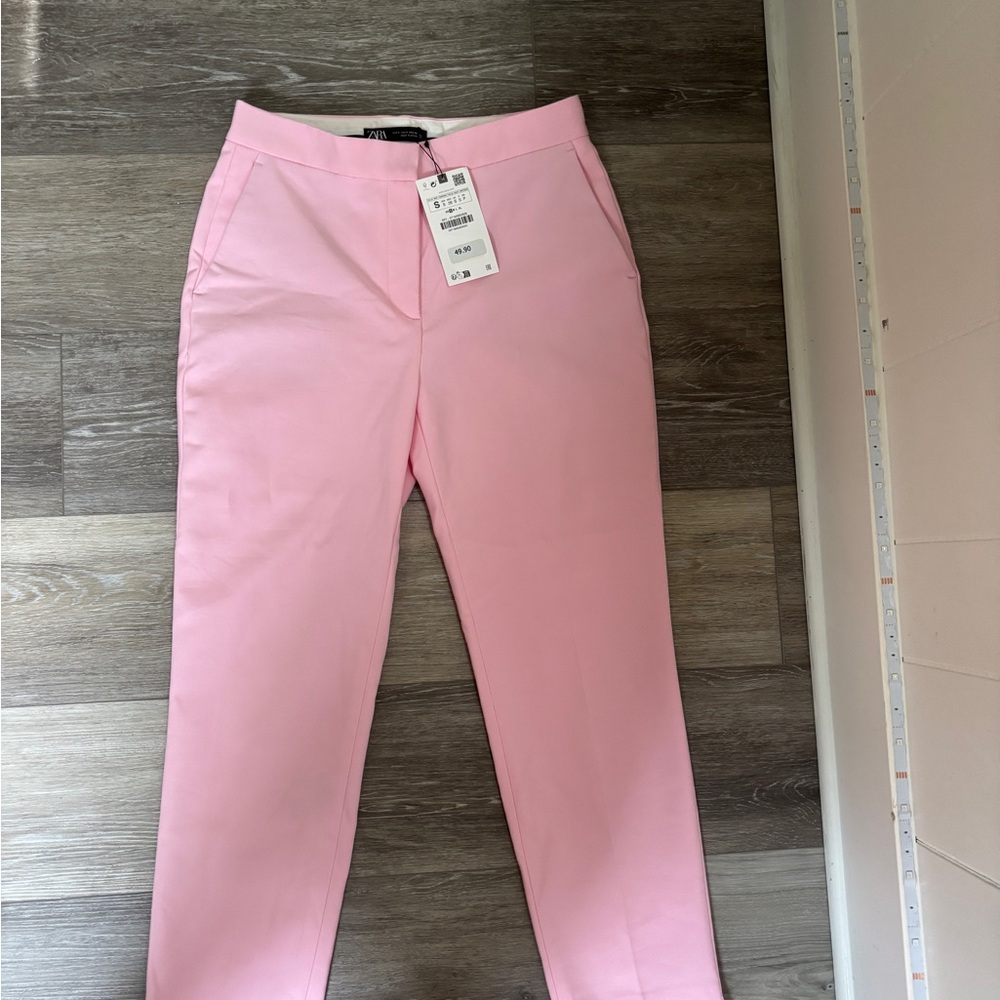 Pink Slim Fit Trousers